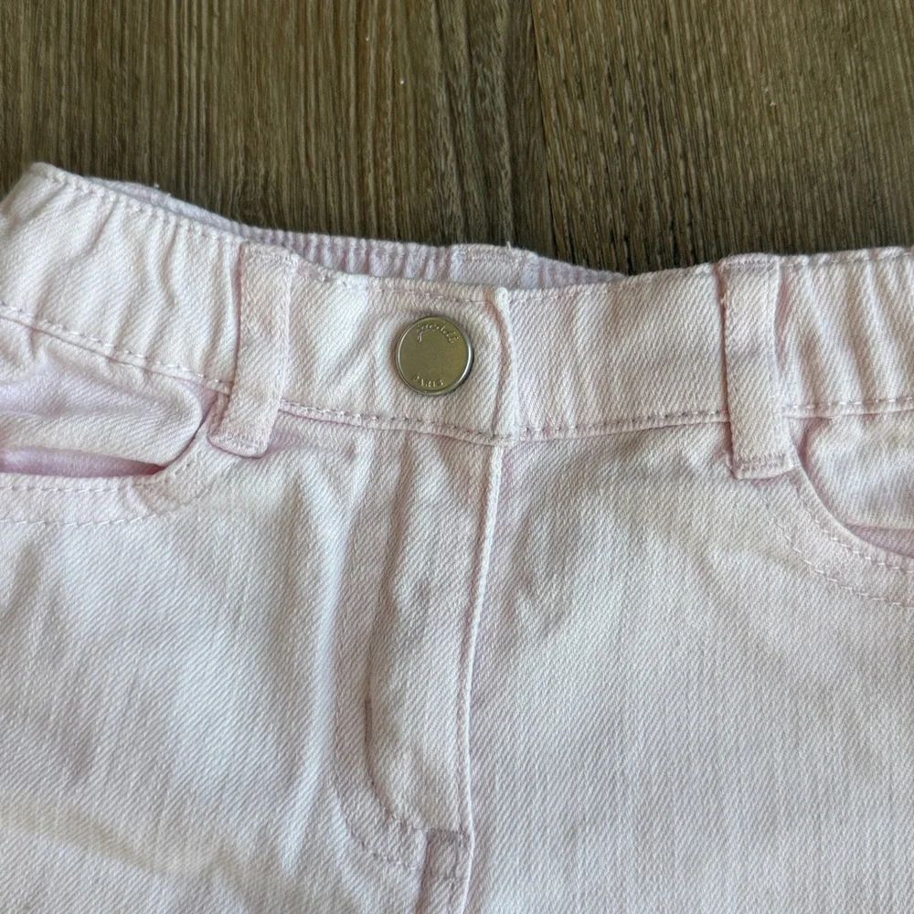 Jacadi baby girl pale pink denim jeans - size 6m